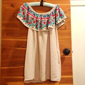 Umgee beige mini dress